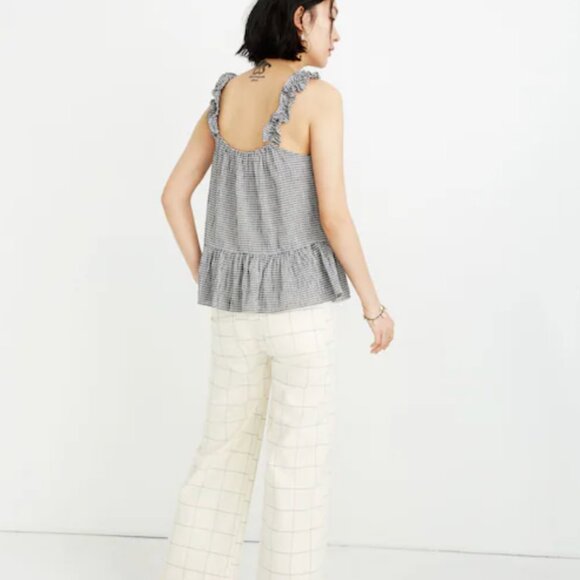 Madewell Gingham Ruffle Tank - Picture 3 of 6